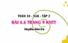 Bài 6.6 trang 9 Toán 10 tập 2 Kết nối tri thức
